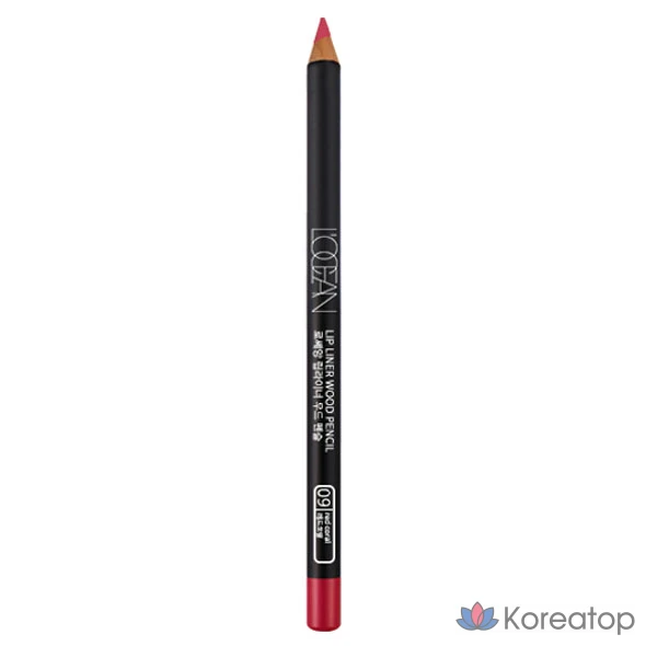 Карандаш для губ Heart percent, деревянный, 4 x 150 мм, № 09, красный коралловый, 1 шт.