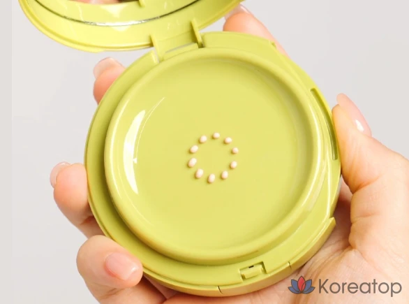 Тональный крем-кушон Unleashia Satin Wear Healthy Green, 15 г, цвет бисквитный, 23W, 1 шт., фото 3