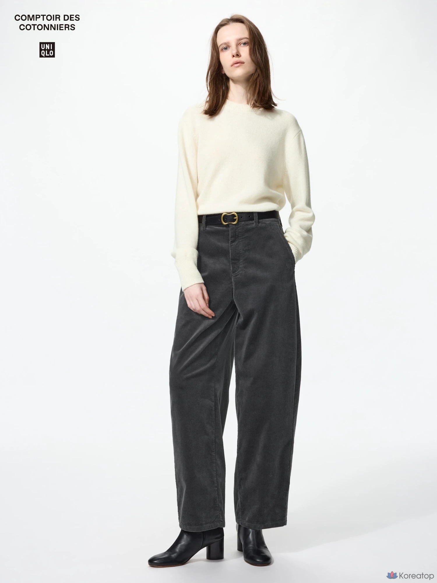 Брюки Uniqlo Corduroy Barrel Leg Pants