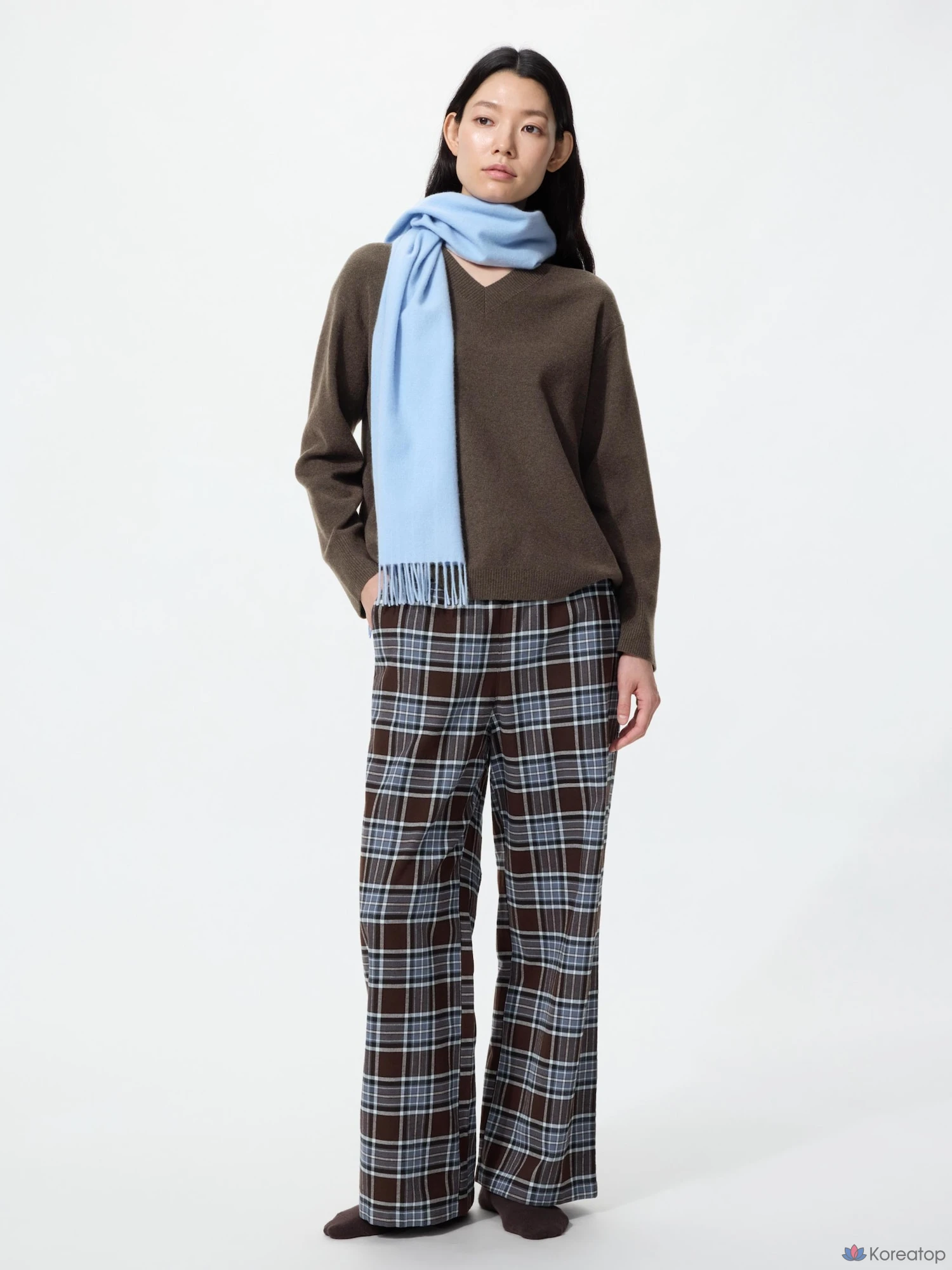 Брюки Uniqlo Flannel Easy Pants, в клетку
