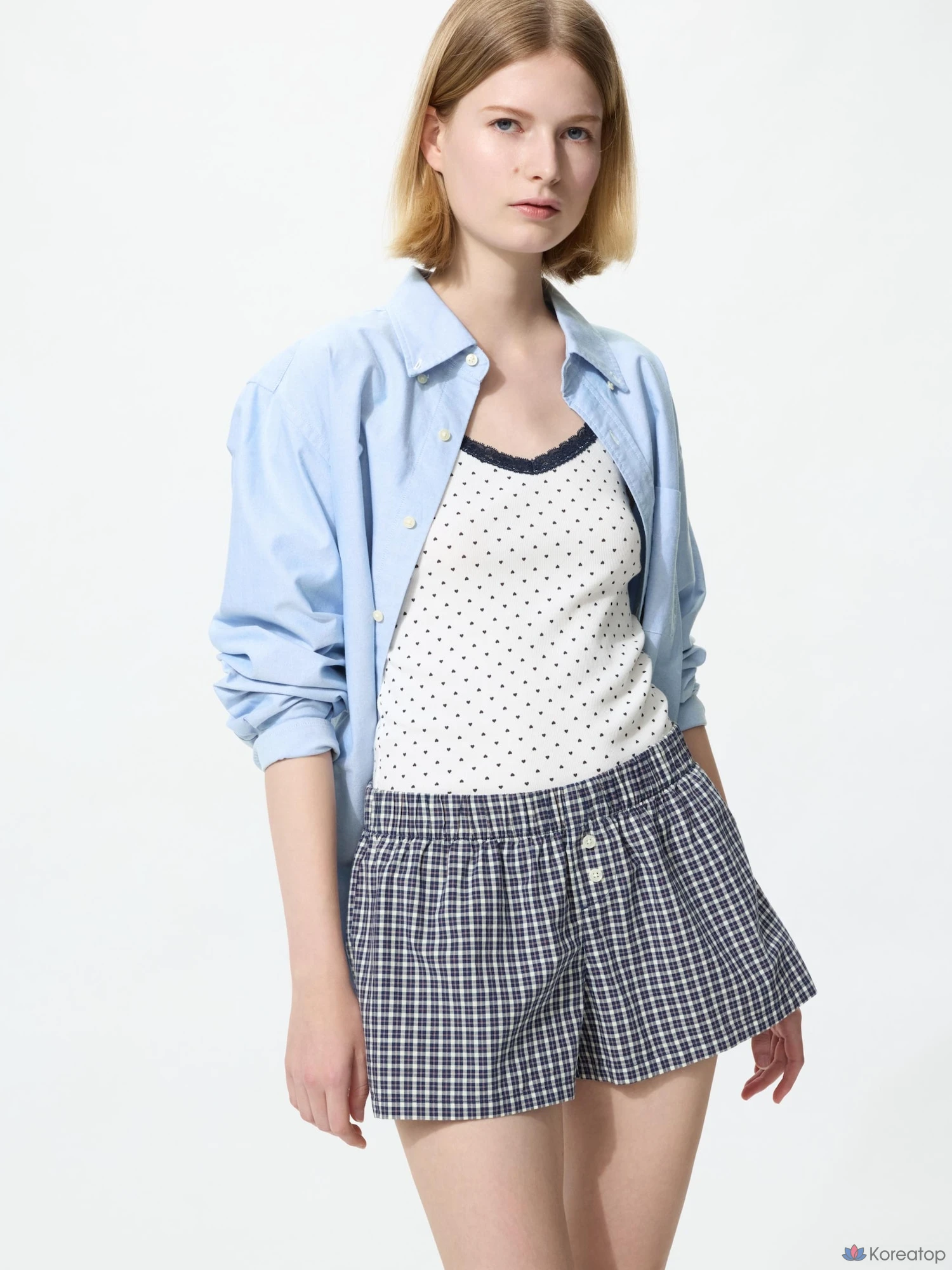 Шорты Uniqlo Cotton Boxer Easy Short Pants, в клетку