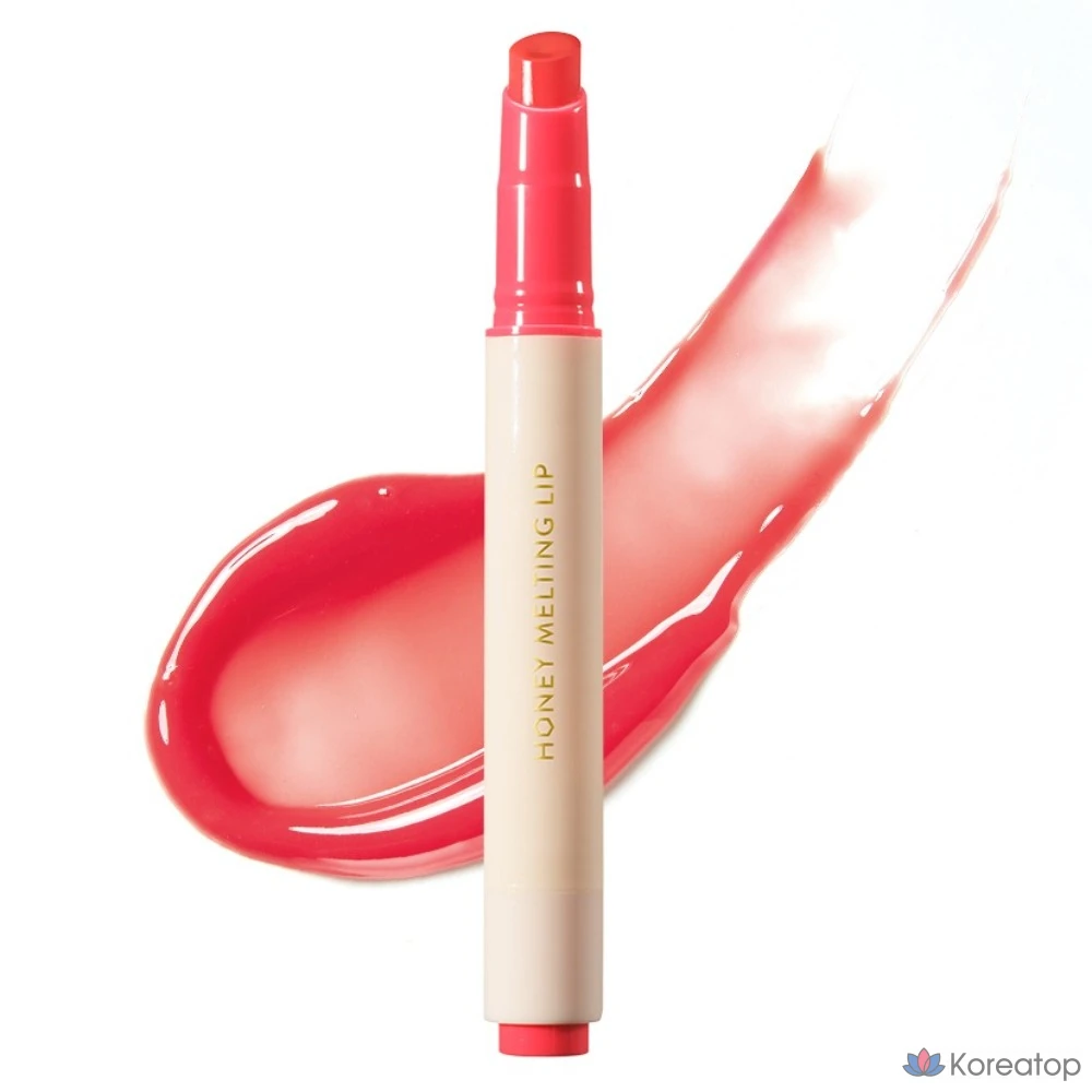 Блеск для губ Nature Republic Honey Melting Lip, 10 оттенков, цвет 10, Chewy Peach, 1 шт.