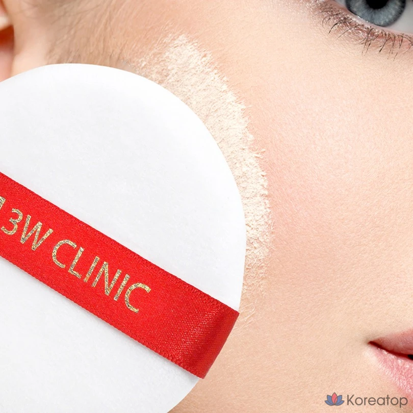 Натуральная пудра для макияжа Dodo 3W Clinic, 30 г, № 10, прозрачный перламутровый оттенок, 1 шт., фото 4