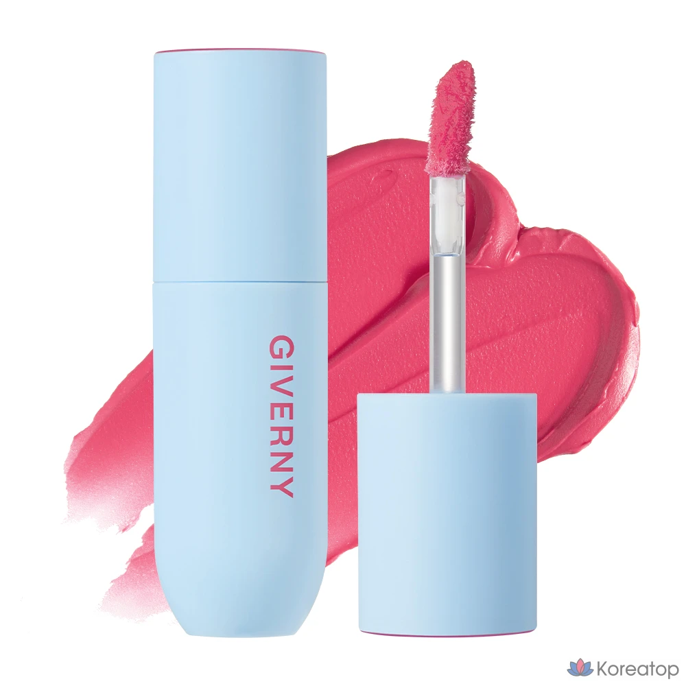 Полупрозрачный тинт для губ Giverny Fluffy Sheer Tint, 1 шт., 3,5 г, оттенок Cherry Shake, цвет 06.