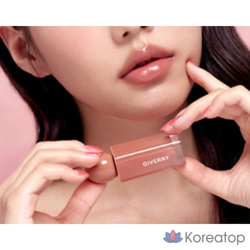 Тинт для губ Giverny Dewy Lip Glaze Tint, оттенок 02 Mellow Beige, 4,9 г, 1 шт., фото 2