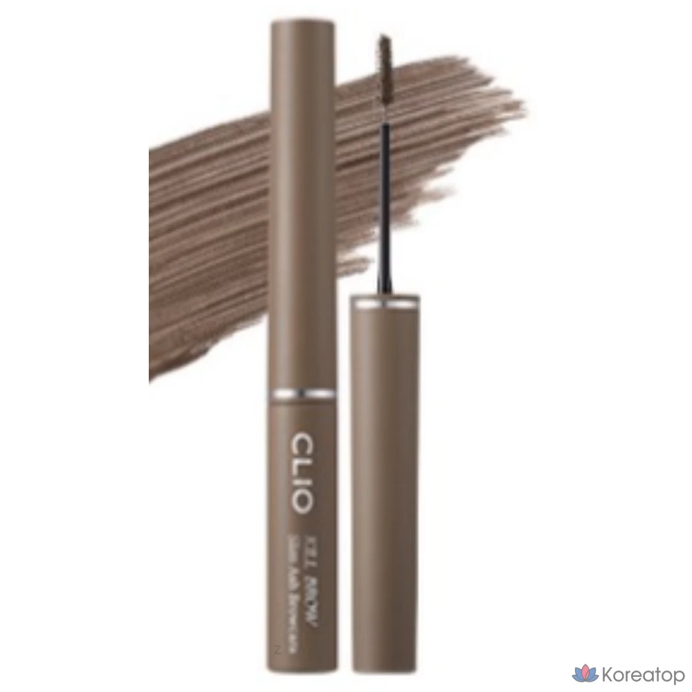 Тушь для бровей Clio Killbrow Slim Ash, № 004, пепельно-серый, 1 упаковка.