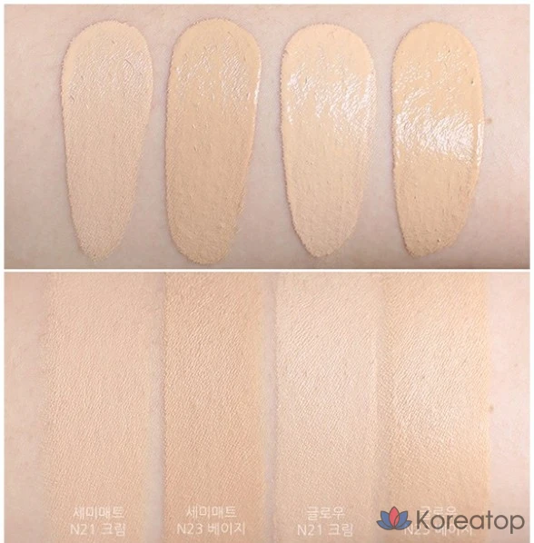 Тональный крем-кушон HANSKIN Semi-Matte Blemish Cover Conceal Cushion Foundation, основной продукт 11 г + сменный блок 11 г, крем N21, 1 шт., фото 5