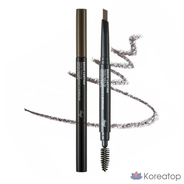 Карандаш для бровей The Face Shop Brow Lasting Proof Auto Pencil EX 0.2g, 04 GRAY BROWN, 1 шт.