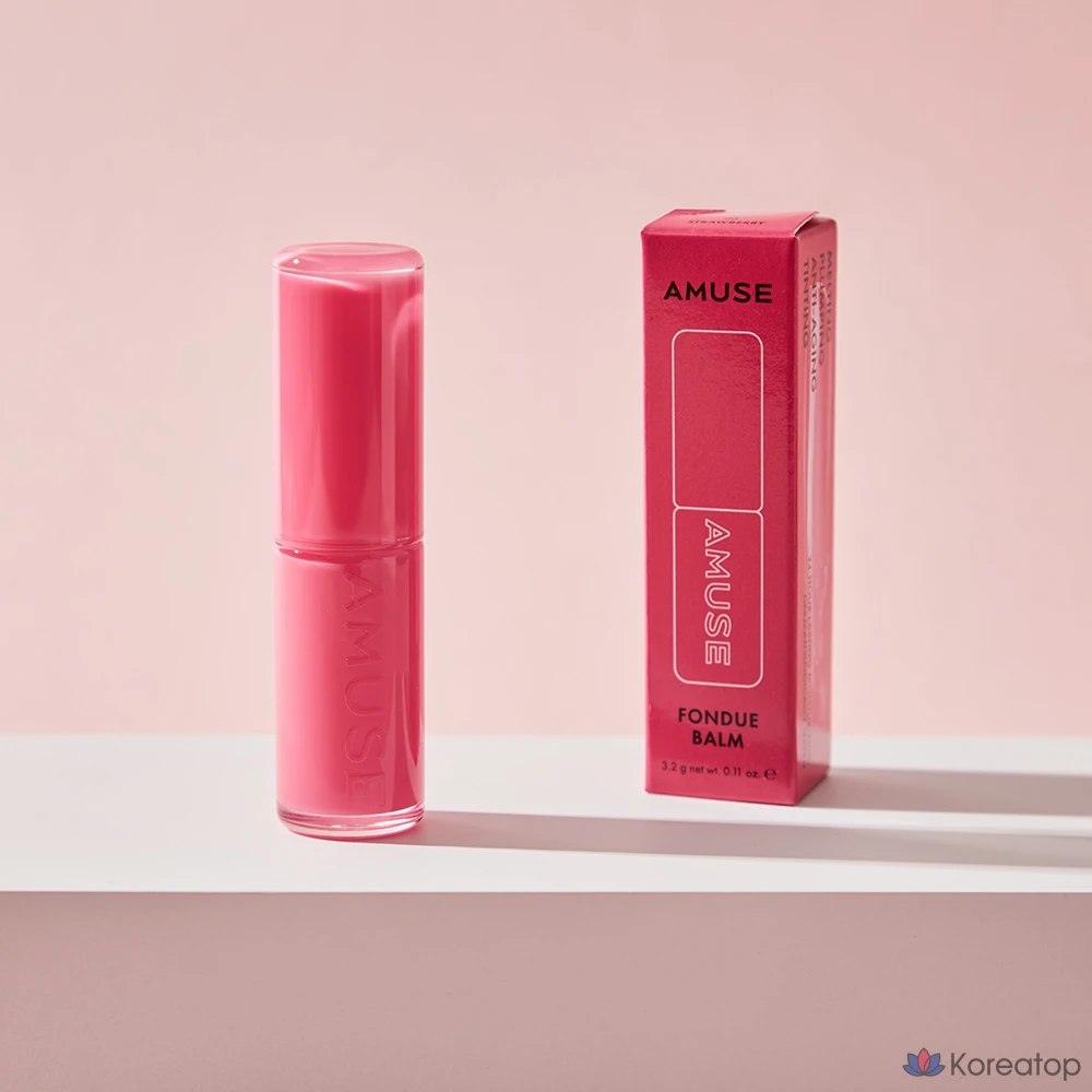 Бальзам для губ AMUSE Fondue, 03 Клубника, 3,2 г, 1 шт., фото 2