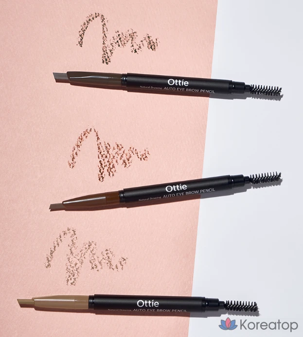 Карандаш для бровей Ottie Natural Drawing Auto Eyebrow Pencil, оттенок 04, теплый коричневый, 1 шт., фото 8