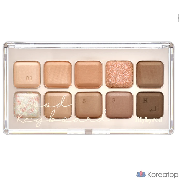 Палетка теней для век Lilybyred Mood Keyboard Eye Palette, 10,5 г, № 01 Dear My Cinnamon, 1 шт.