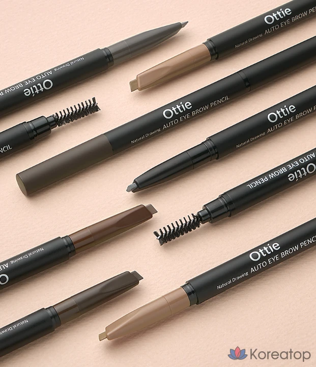 Карандаш для бровей Ottie Natural Drawing Auto Eyebrow Pencil, оттенок 04, теплый коричневый, 1 шт., фото 9