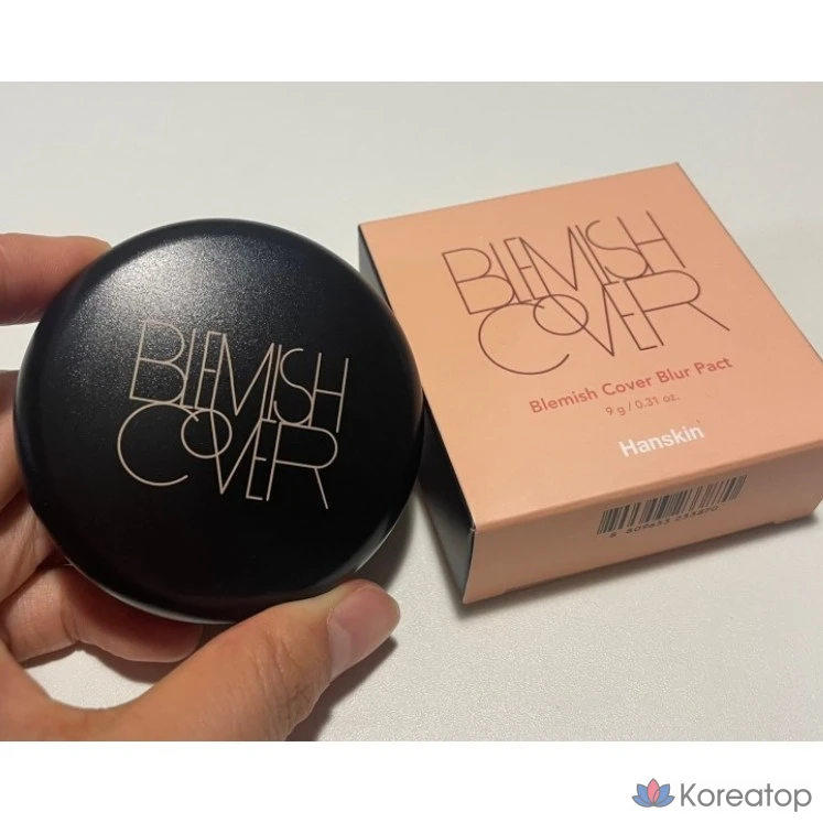 Тональный крем-кушон HANSKIN Blemish Cover Blur Pore Cushion Pact, натуральный цвет, 1 шт.