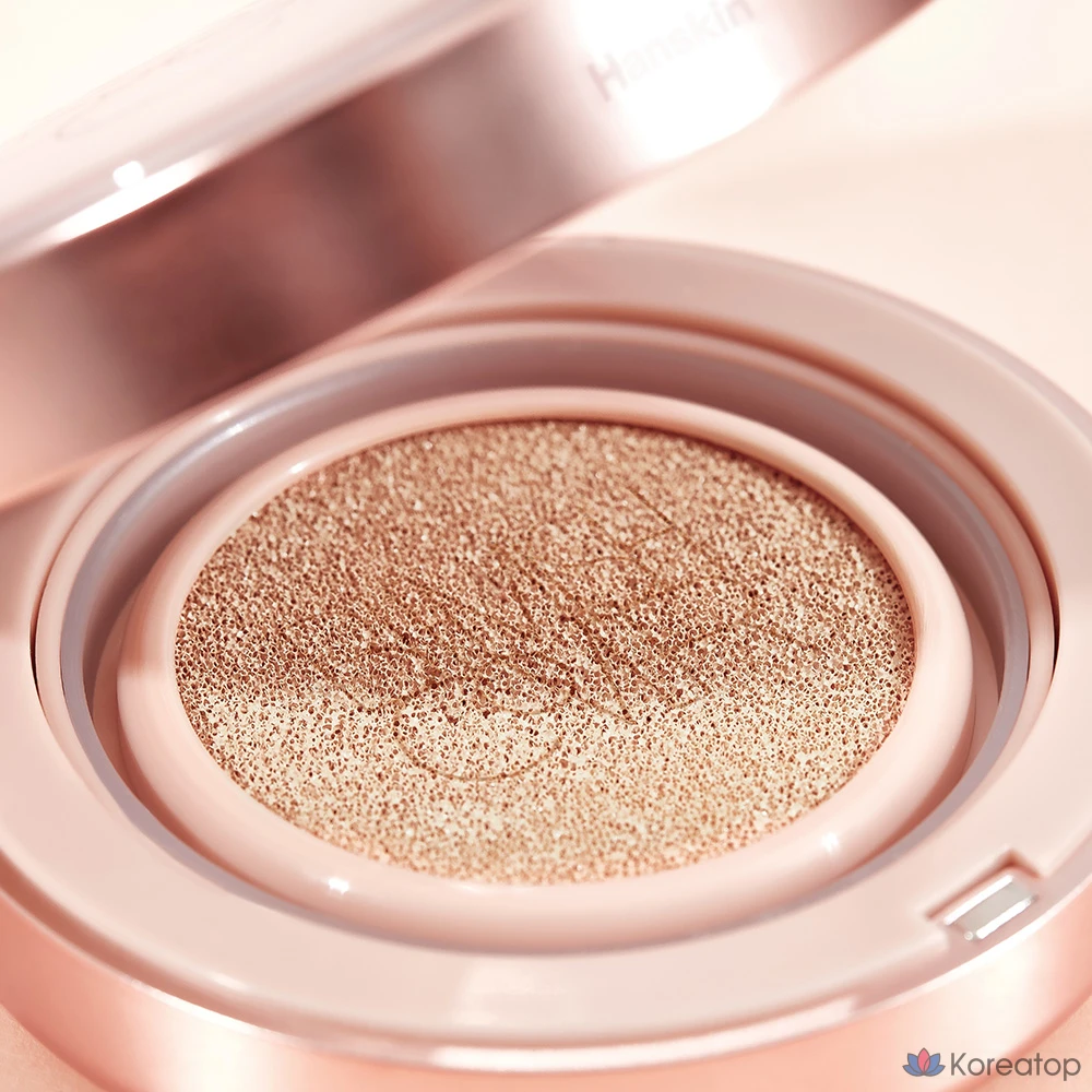 Тональный крем-кушон HANSKIN Semi-Matte Blemish Cover Conceal Cushion Foundation, основной продукт 11 г + сменный блок 11 г, крем N21, 1 шт., фото 10