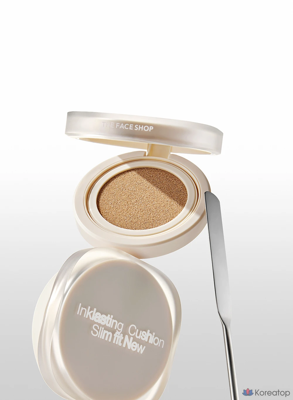 Тональный кушон The Face Shop Ink Lasting Slim Fit New Cushion Foundation, 12 г, N201 Абрикосово-бежевый, 1 шт., фото 6