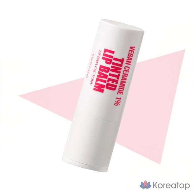 Derma Factory EDLP Веганский тонирующий бальзам для губ с 1% керамидами, розовый, 6,5 г, 1 шт., фото 3