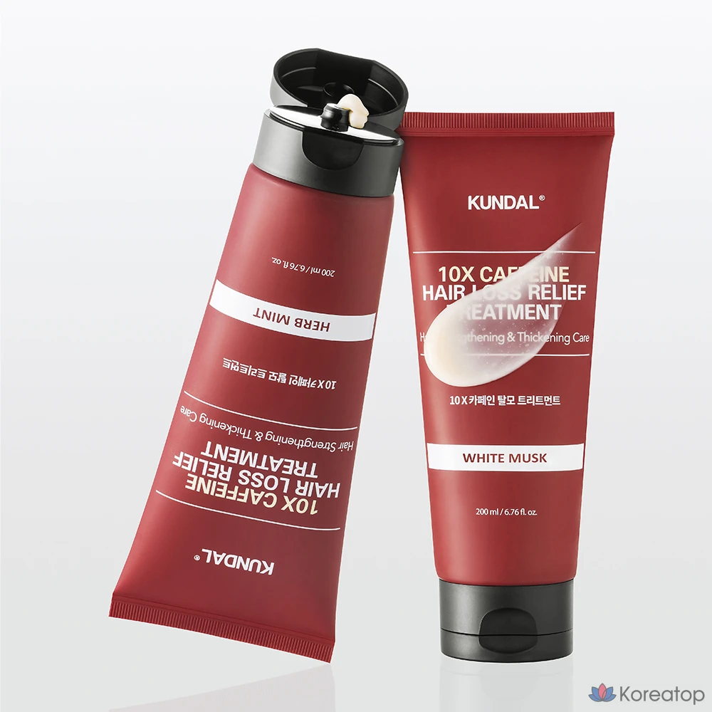 Kundal TenX Средство для укрепления волос с кофеином и ароматом белого мускуса, 200 мл, 1 шт.