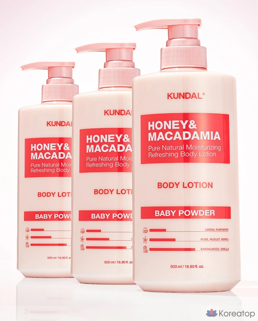 Детская присыпка для тела Kundal Honey &amp; Macadamia Pure Body Lotion, 500 мл, 1 шт.