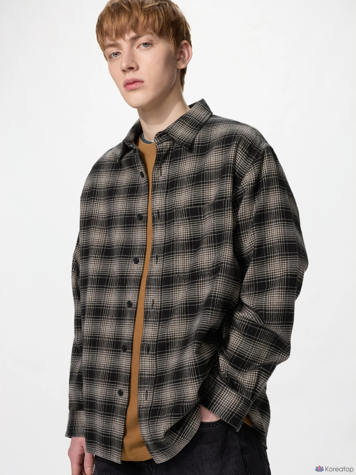 Фланелевая рубашка Uniqlo Ombre Check C