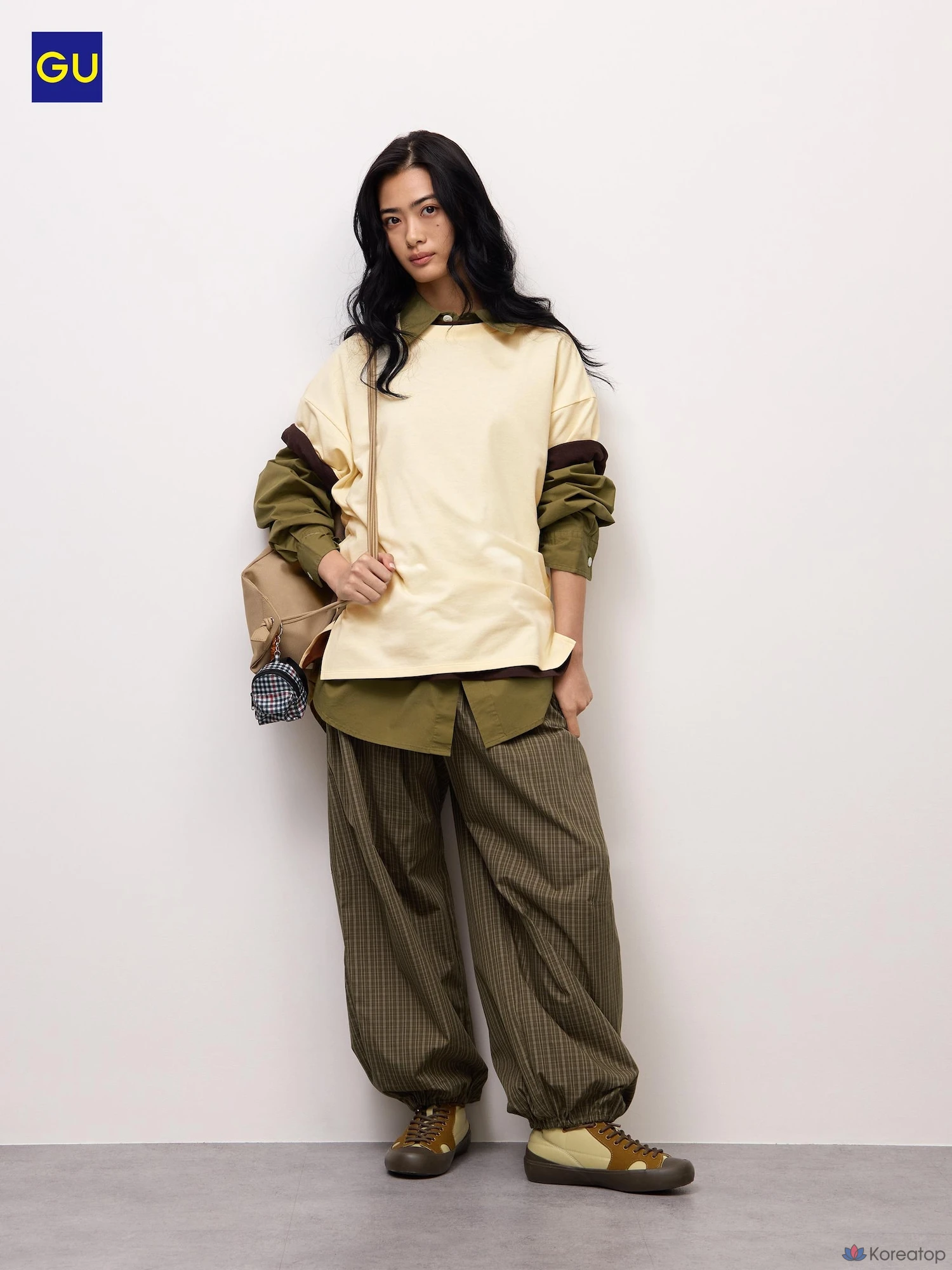 Брюки Uniqlo Balloon Pants, клетка