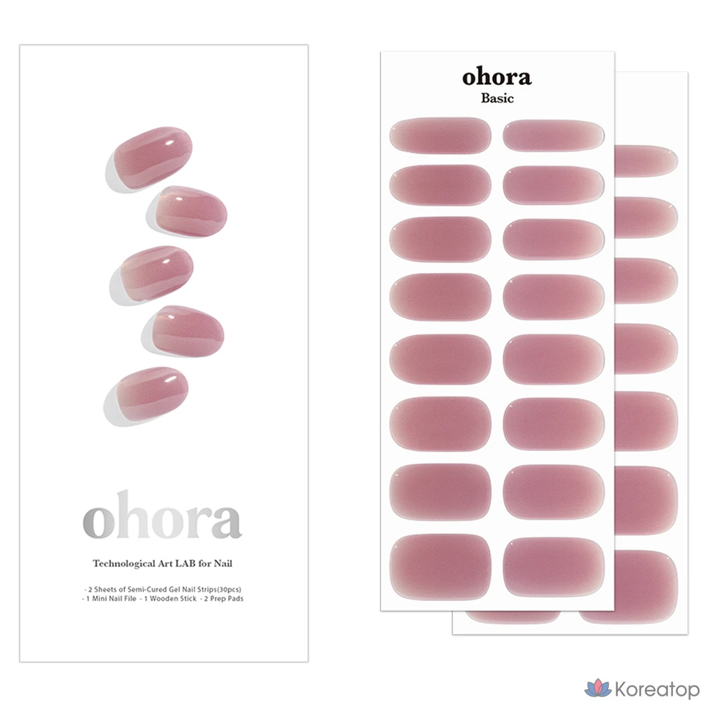 Гель-лак для ногтей Ohora Gel Nail Strip, оттенок N Plum Veil, 1 шт.