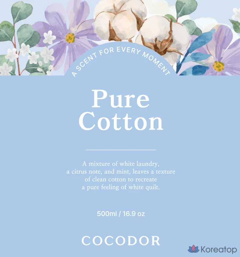Диффузор-рефилл Cocodor Pure Cotton, 500 мл, 1 шт., фото 2