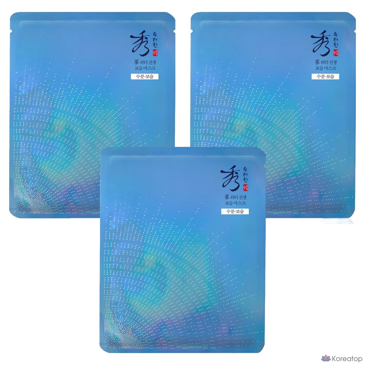 Увлажняющая маска для лица Sooryehan с водой и женьшенем, 1 упаковка, 3 упаковки