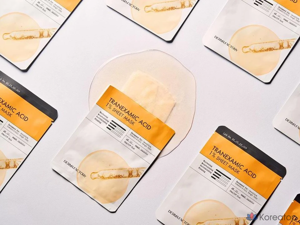 Тканевая маска для лица Derma Factory с транексаминовой кислотой, 23 мл, 1 упаковка, 6 упаковок, фото 3