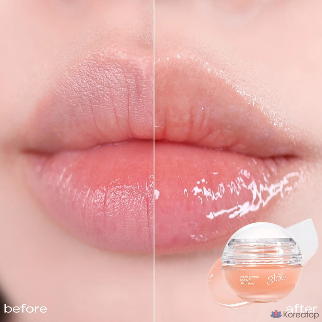 Бальзам для губ Glow Peach Peptide с пептидами, ароматом кораллового листа и персика, 8 г, 1 шт.