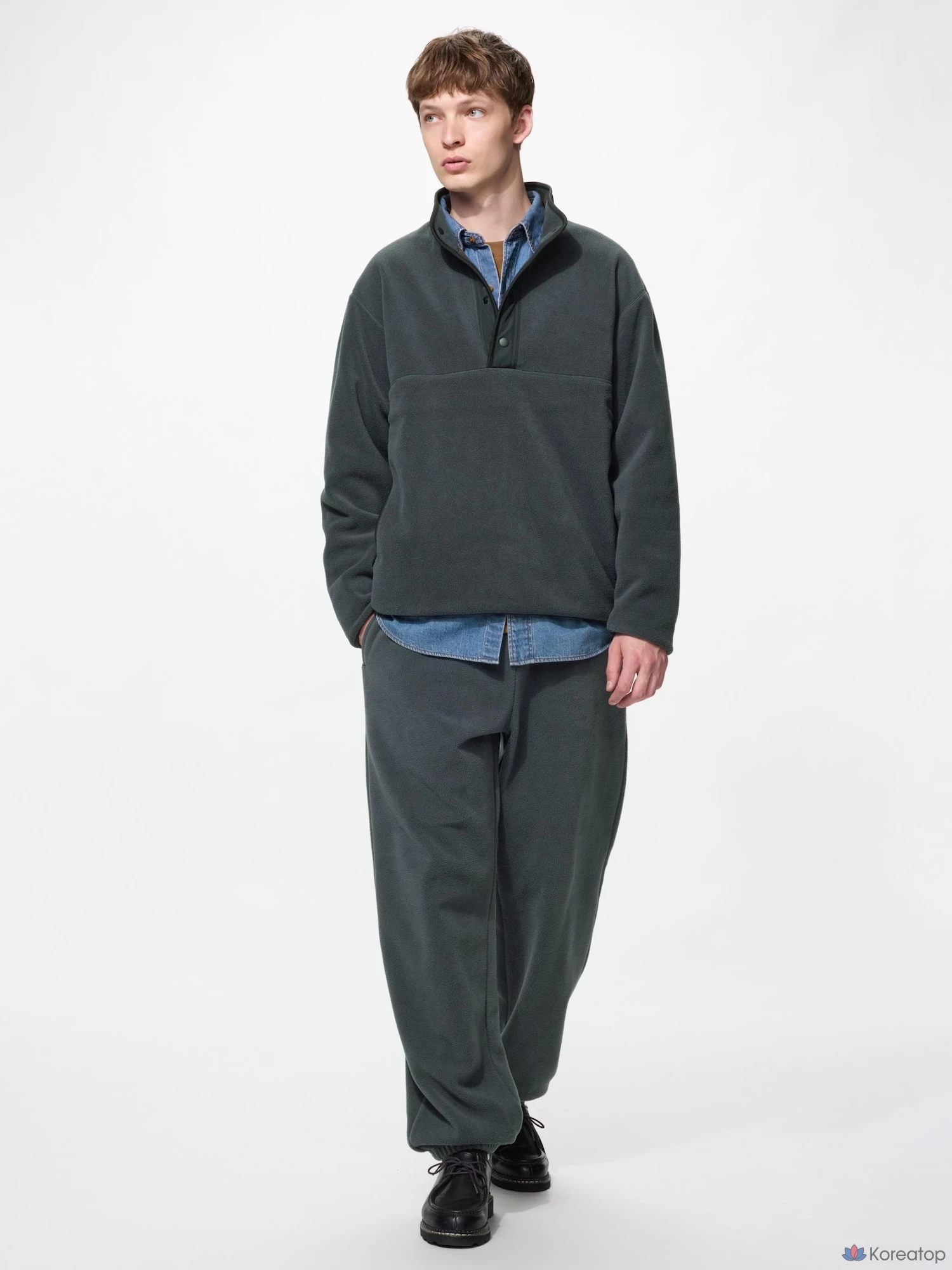 Брюки Uniqlo Fleece Jogger Pants, удлиненные, длина штанины 71–77 см