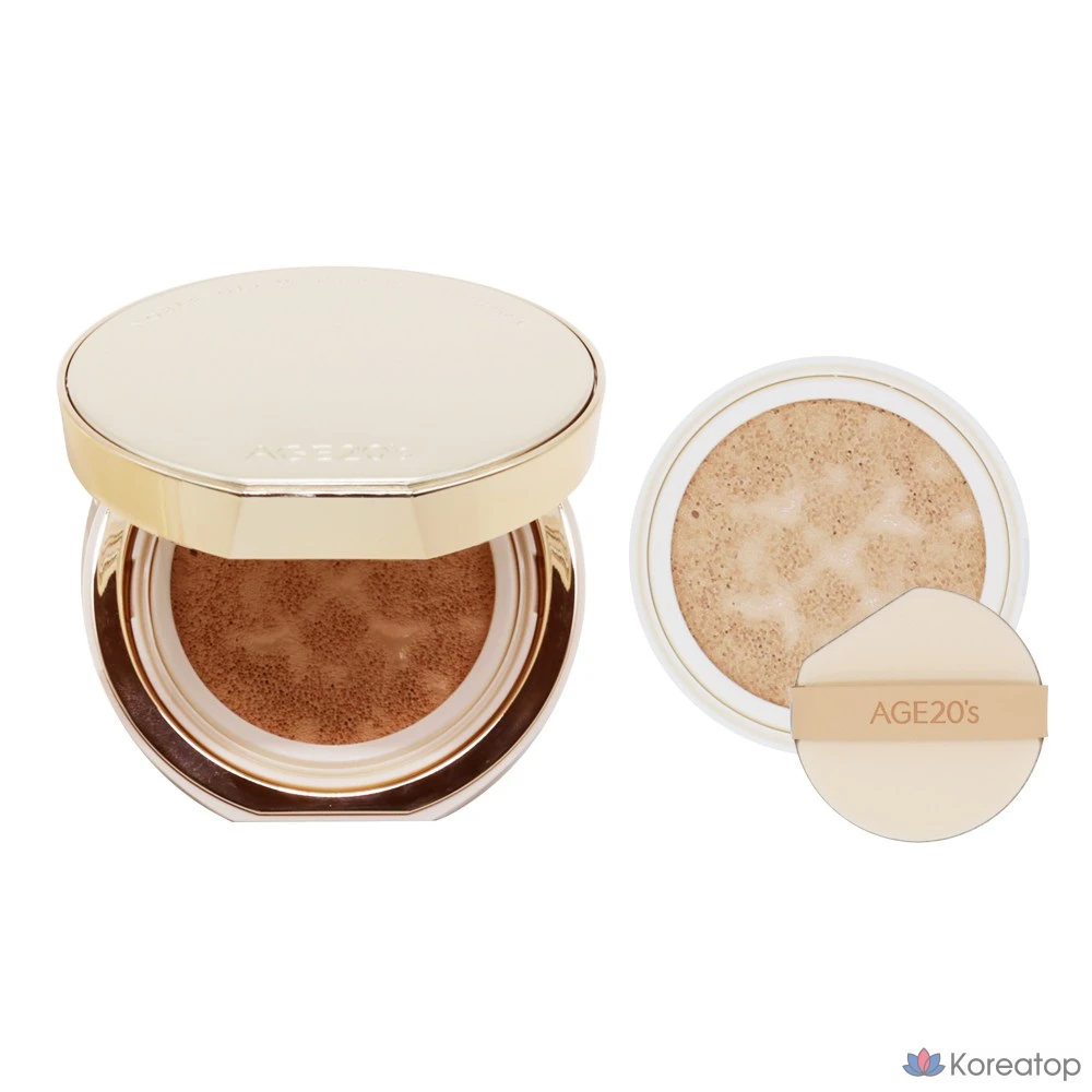 AGE20'S Тональный крем-кушон Noble Glow Cover Cushion [Основной продукт + 1 сменный блок], 1 шт., фото 2
