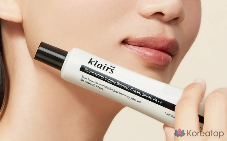 Крем для лица Dear, Klairs Illuminating Supple Blemish Cream SPF40 PA++, 1 шт., 40 мл, оттенок Natural Beige