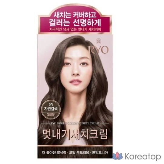 Краска для волос Ryo Ua Chae Stylish Satch Cream, оттенок 5N, натуральный коричневый, 1 шт.