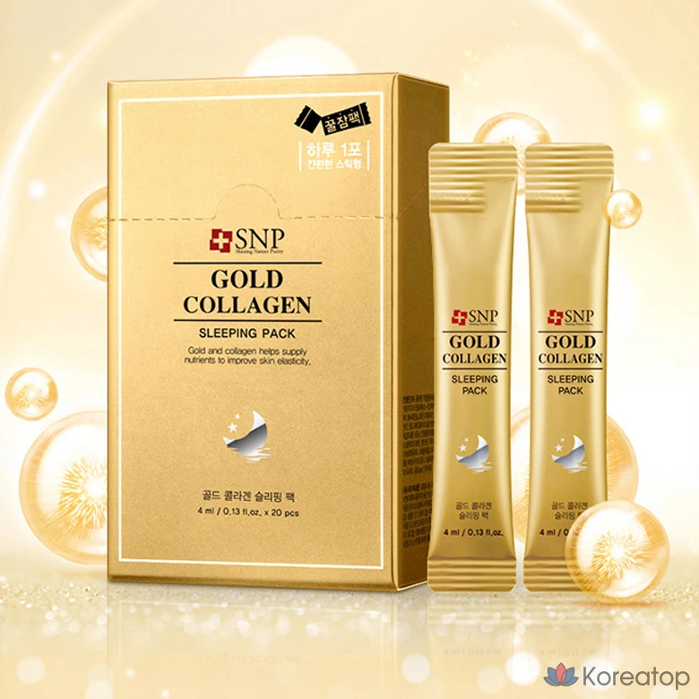 SNP Gold Collagen Sleeping Pack Stick, 80 мл, 1 шт., фото 2