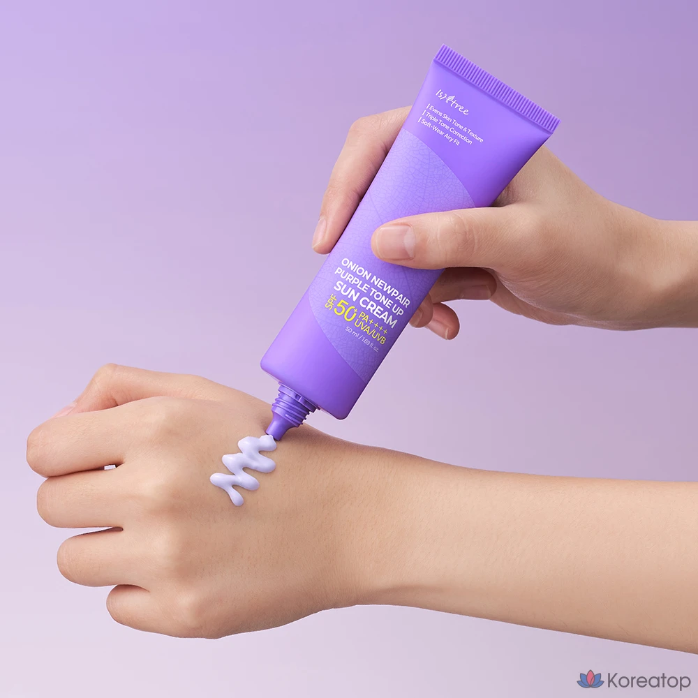 Солнцезащитный крем Isntree Onion Newpair Purple Tone-Up SPF50+ PA++++, 1 шт., 50 мл