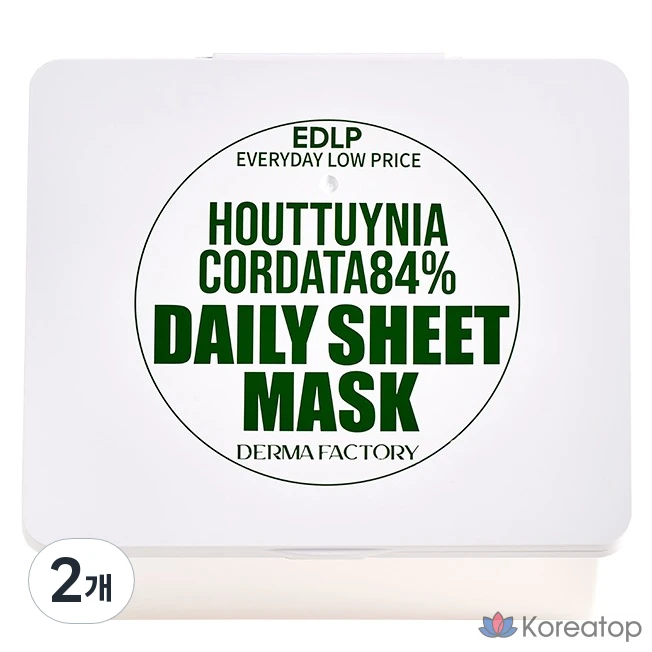 Тканевая маска для лица Derma Factory EDLP 84% Asungcho Daily Sheet Mask, 2 шт.