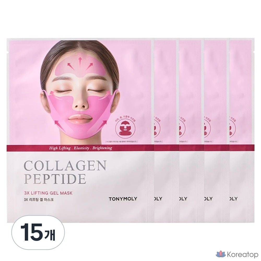 Гелевая маска Tony Moly Collagen Peptide 3X Lifting Gel Mask, 1 упаковка, 15 штук