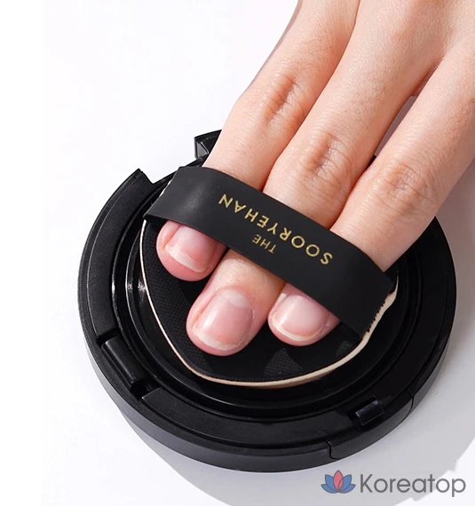 Сменный блок тонального крема Sooryehan The Black Tension Fit Mesh Cushion Foundation, 13 г, № 21, 1 шт., фото 3