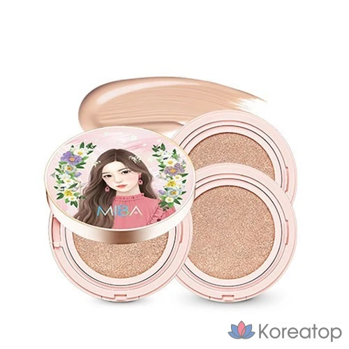 Набор тональных кремов Miba Wang Cushion Season 2, основной продукт 25 г + сменный блок 25 г (2 шт.), № 23 Calm Skin, 3 набора.