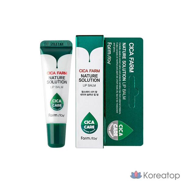 Бальзам для губ FarmStay Cica Farm Nature Solution, 1 шт., 10 г, фото 4