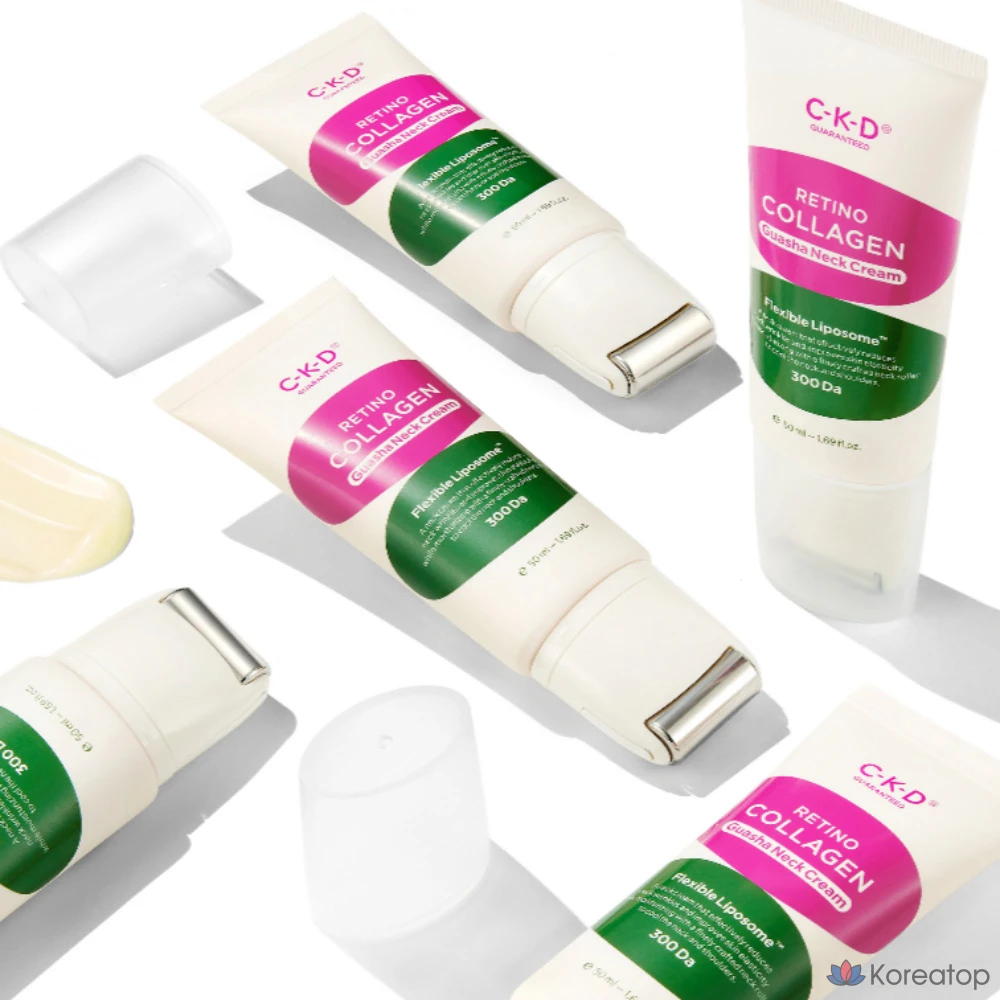 CKD Chong Kun Dang Health Retino Collagen Low Molecular Weight 300 Guasha Neck Wrinkle Cream Refill, 50ml, 1 ea.