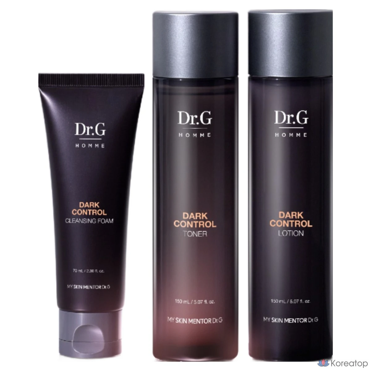 Набор Dr.G Homme Dark Control: тоник 150 мл + лосьон 150 мл + очищающая пенка 70 мл (2 комплекта).