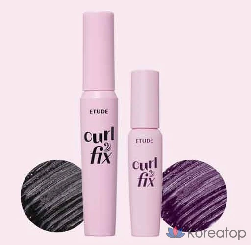 Тушь для ресниц Etude House Curl Fix Mascara Mini, 4 г, 1 шт., черный цвет., фото 5