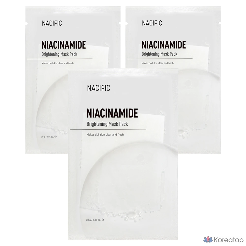 Осветляющая маска для лица NACIFIC с ниацинамидом, 30 г, 1 упаковка, 3 упаковки