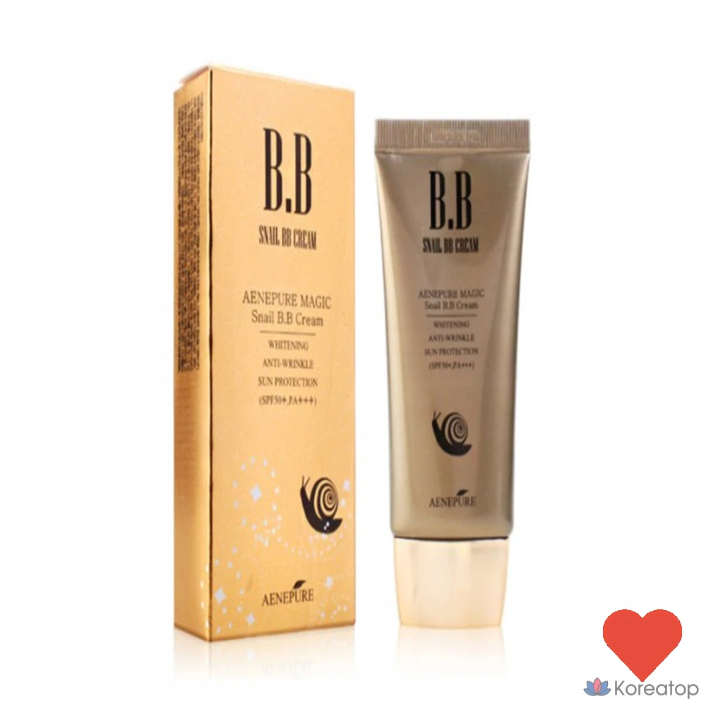 Тональная основа Ekel Snail BB Cream Triple Function, 50 мл, 04 Collagen BB Cream, 1 шт.