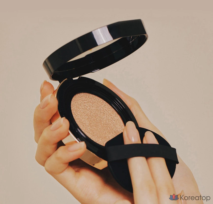 Набор тональных кремов Noble Cover Satin Cushion 12 г + сменный блок 12 г, нейтральный бежевый, 1 шт., фото 3