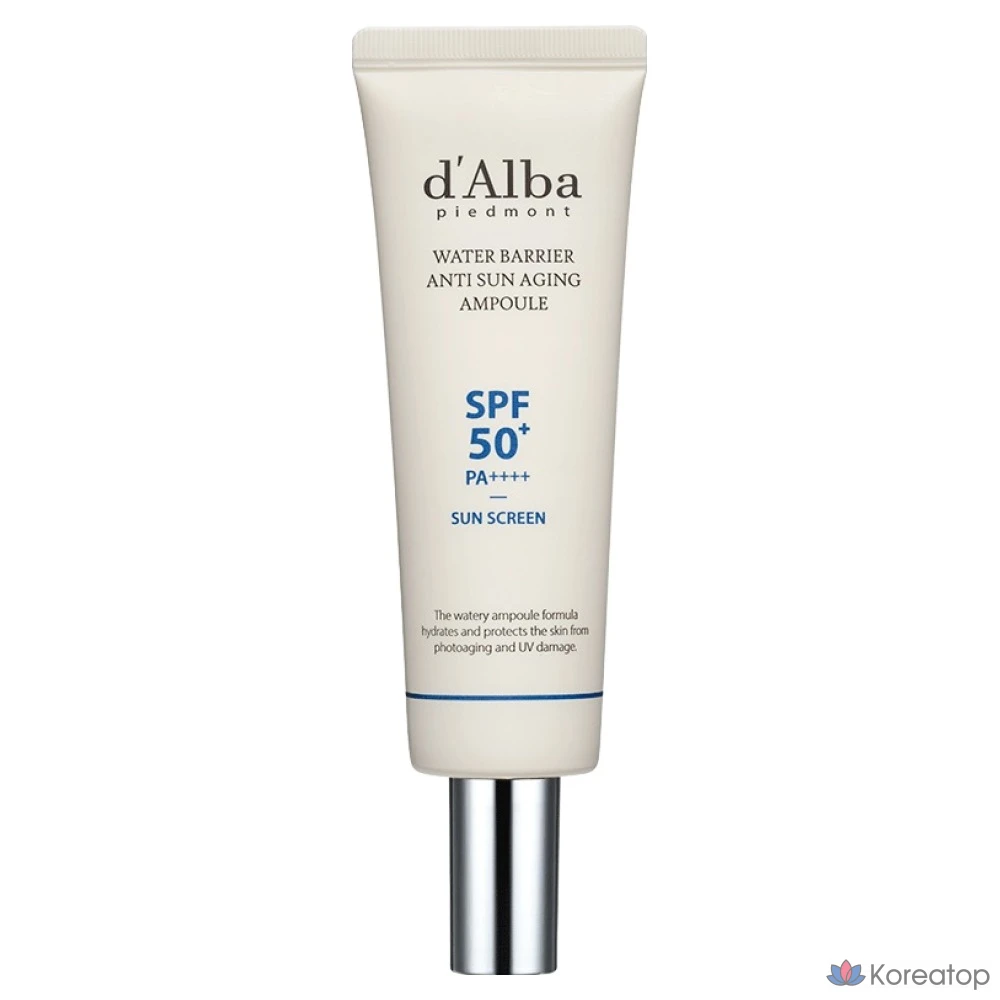 Ампула D'alba Water Barrier Anti-Sun Aging SPF50+ PA++++, 50 мл, 1 шт.