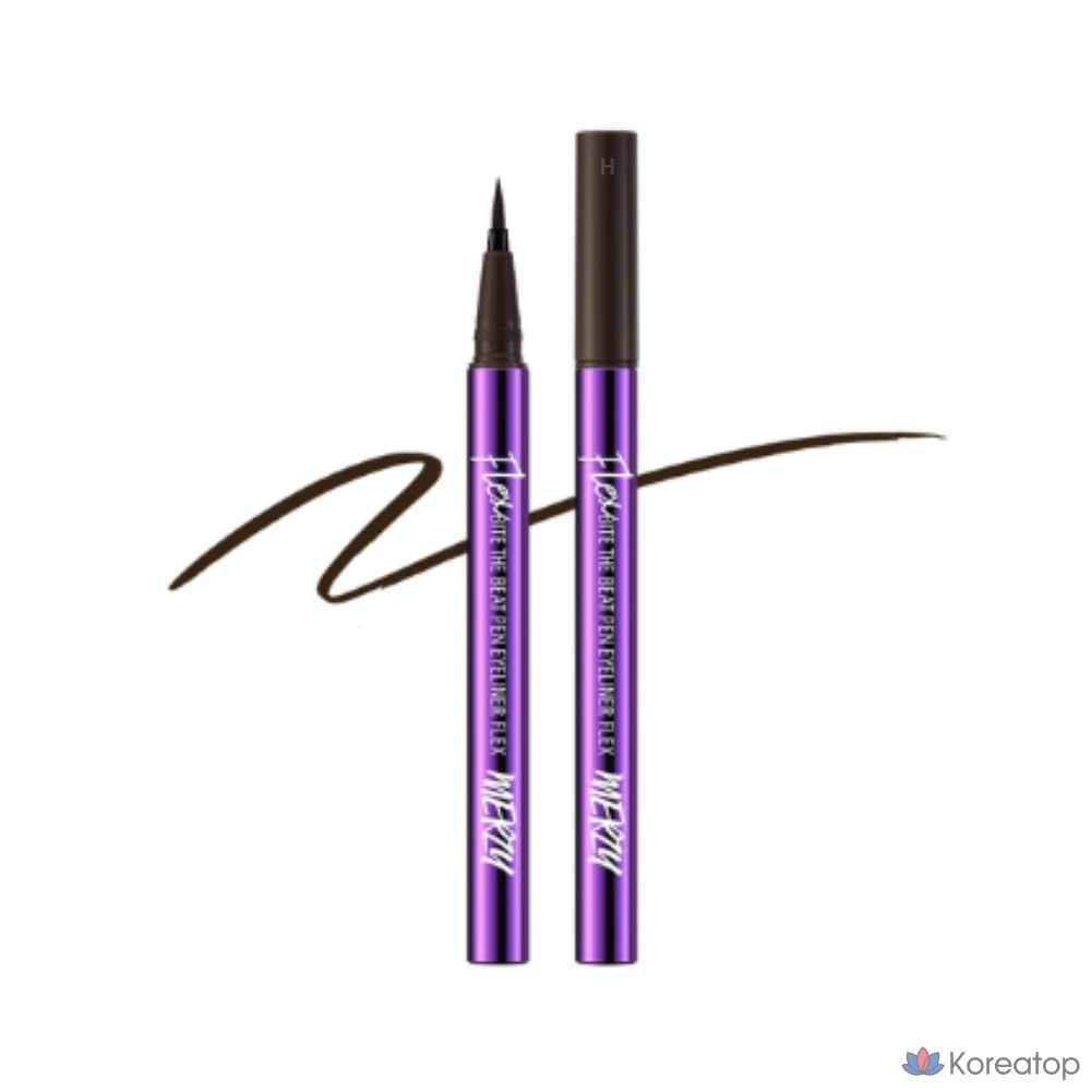 Подводка для глаз MERZY Bite The Beat Pen Eyeliner Flex, 0.6g, 1 шт., PF2 Modern Brown