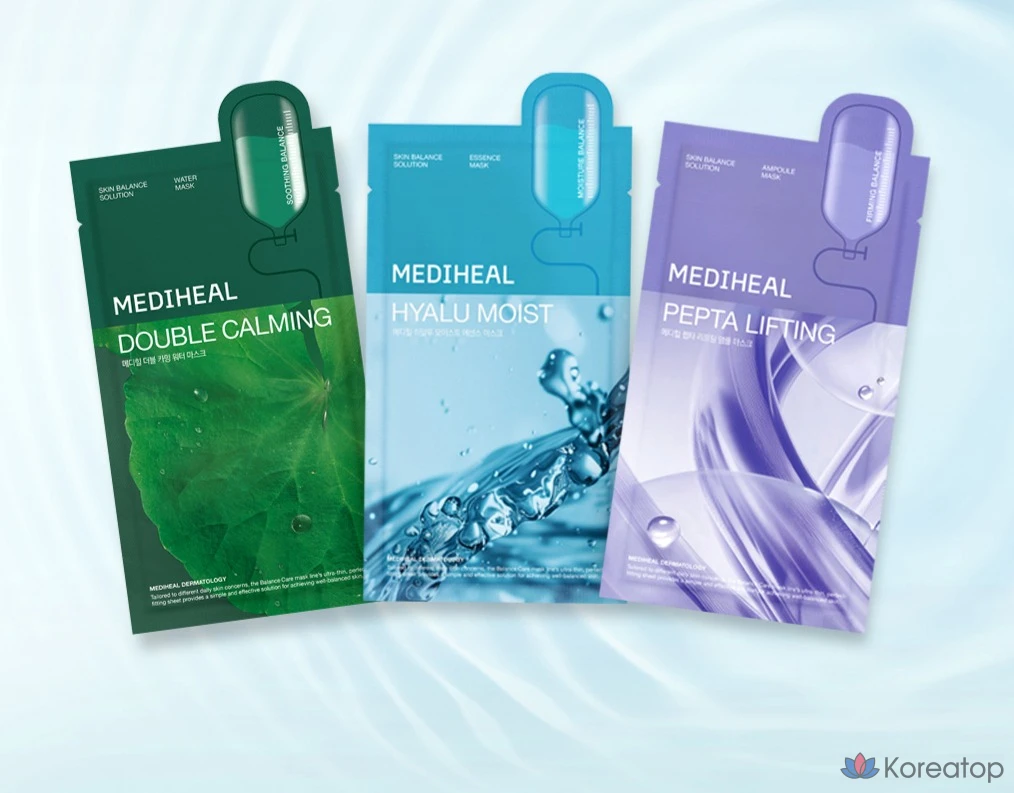 Набор из 3 масок для ежедневного использования Mediheal Daily Solution, 30 штук, 1 упаковка.