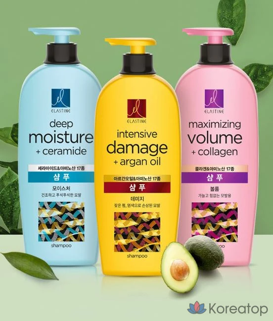 Шампунь для придания объема и распутывания волос с морским коллагеном Elastine Marine Collagen Tangle Volume Shampoo, 680 мл, 1 флакон.